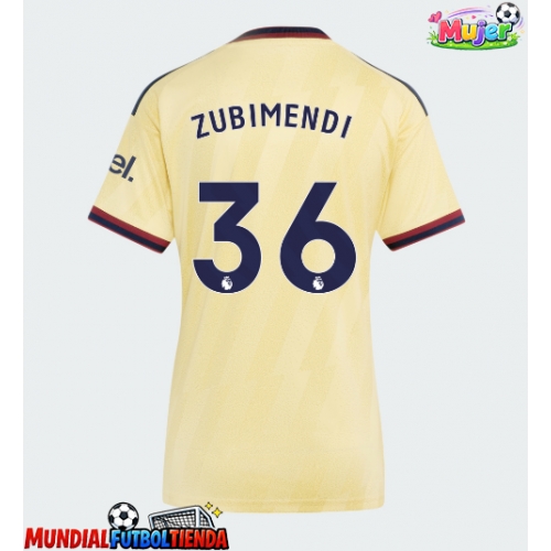 Camiseta Arsenal Martin Zubimendi #36 Tercera Equipación Replica 2026-27 para mujer mangas cortas